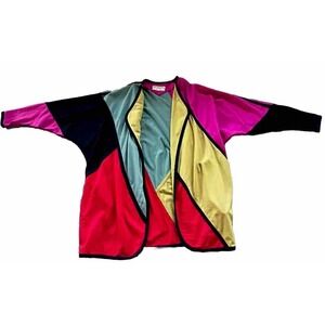 Michii Moon for Sanyo Jacket Cardigan Wool Geometric Colorful Japan Vintage